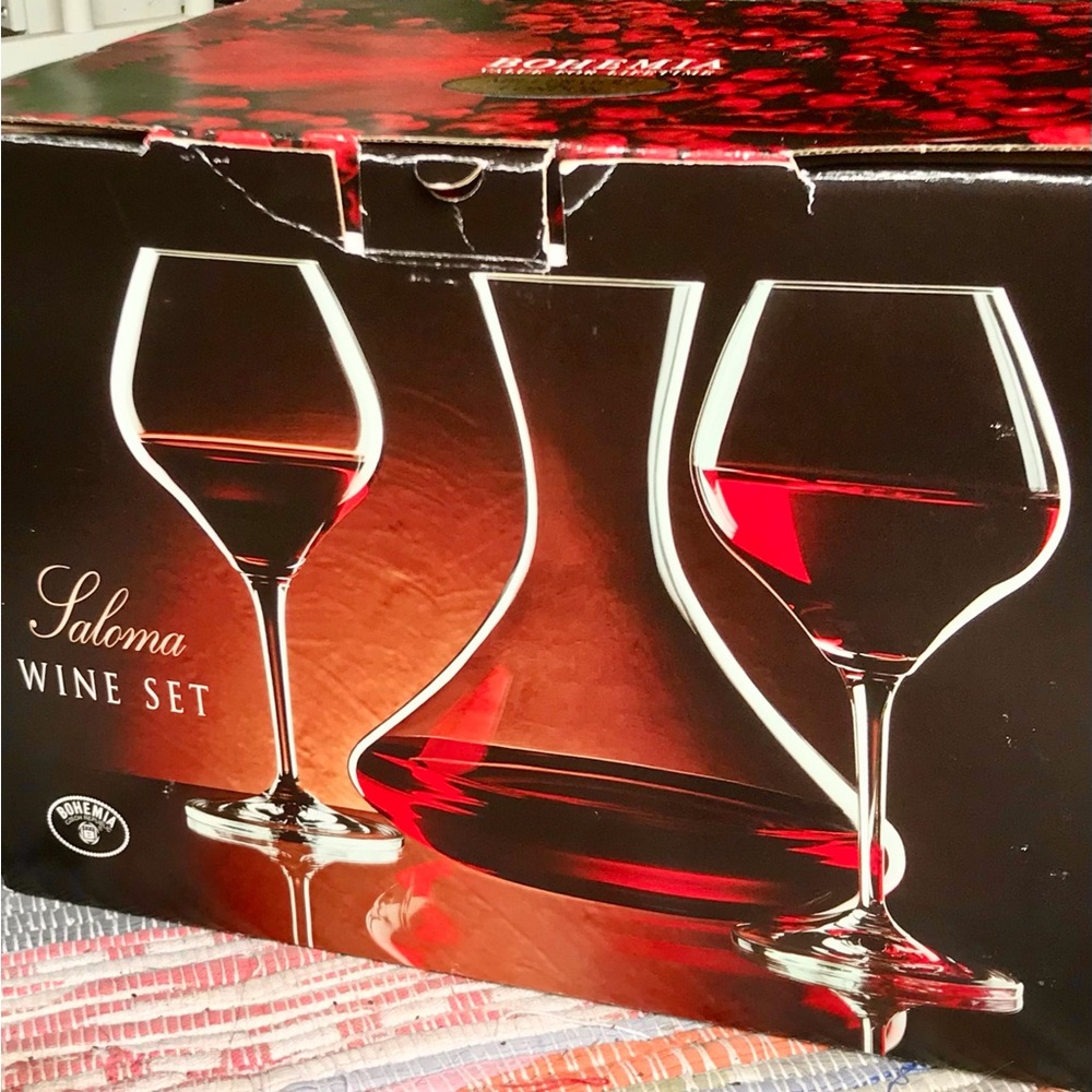 Bohemia Czech Crystal 3 Piece Wine Set